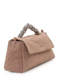 Top Handle Bag in Leather with Chain Handle