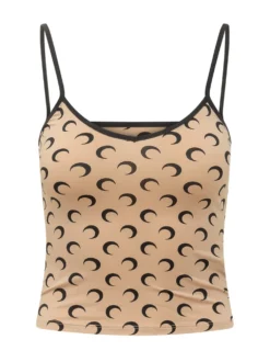 Top with All-Over Moon Print