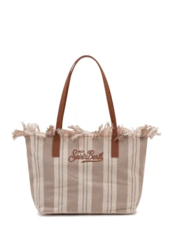 Tote Bag City with Handles and Frayed Edge