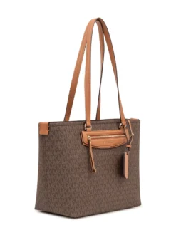 Tote Bag with Long Handles and Pocket