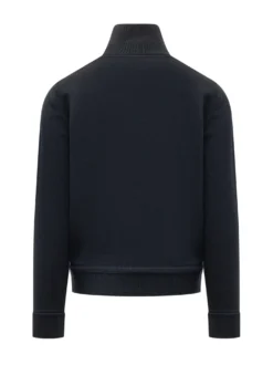 Tricot cardigan with padded front panel