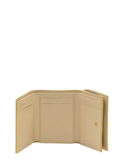 Trifold Wallet with Flap and Engraved Logo