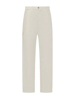 Trousers with Front Closure and Pockets