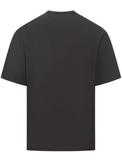 T-shirt Nera con Logo Bianco Jil Sander