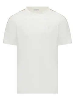 T-shirt with Check Shoulder Bands