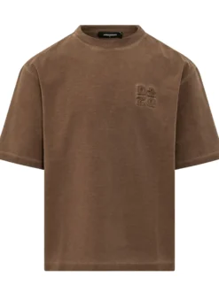 T-shirt with Chest Logo Embroidery