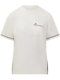 T-shirt with Chest Pocket and Contrast Details