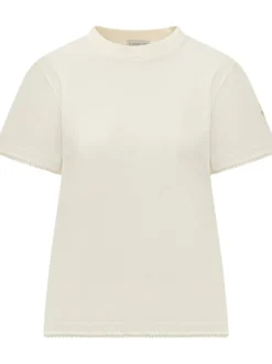 T-shirt with Crew Neck and Wavy Trims