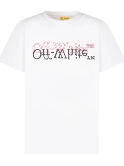 T-shirt with Front Graphic Print and Crew Neck