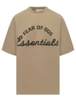 T-shirt with Front Print and Crew Neck