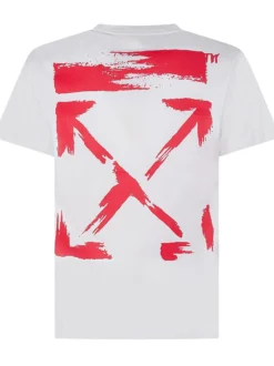 T-Shirt with Logo and Red Detail