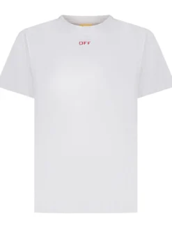 T-Shirt with Logo and Red Detail