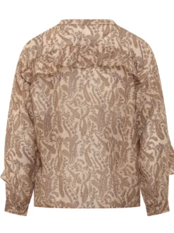 Tunella Shirt with Ruffles and Paisley Print