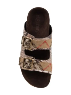 Urchin Sandals with Double Buckle and Print