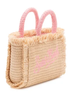 Vanity Micro Straw Bag with Embroidery