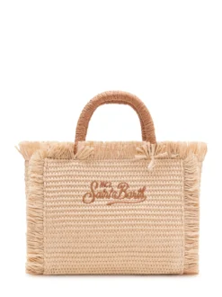Vanity Mini Straw Bag with Embroidery