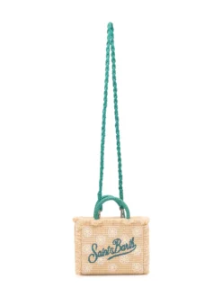 Vanity Mini Straw Bag with Floral Embroidery