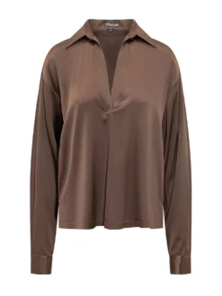 V-Neck Collared Blouse