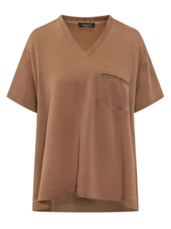 V Neck Top with Pocket