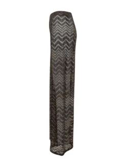 Wide Leg Chevron Knit Pants