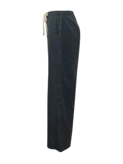 Wide-Leg Drawstring Trousers