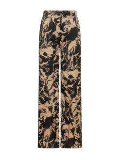 Wide leg floral trousers