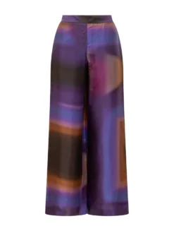Wide Leg Pants with Abstract Print