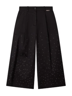 Wide Leg Pants with Embellishments
