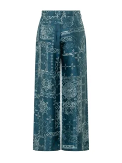 Wide Leg Pants with Geometric Print