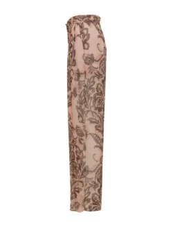 Wide leg printed trousers