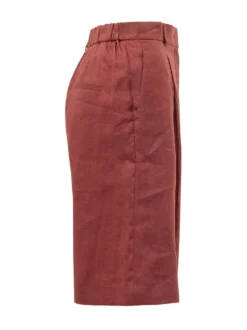 Wide Leg Short Trousers with Structured Waist