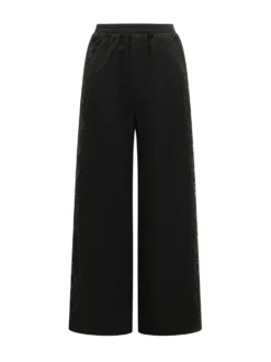 Wide Leg Trousers with Elastic Waist