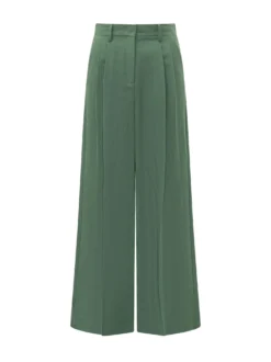 Wide Leg Trousers with Pleats