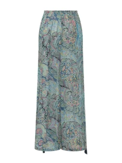 Wide Trousers with Tassels and Drawstring