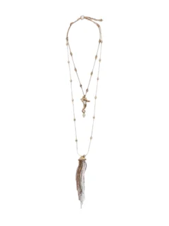 WKAhobby Double Chain Necklace with Marine Charms
