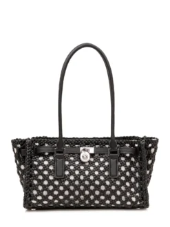 Woven Tote Bag with Double Handles