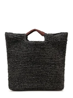 Woven Tote Bag with Integrated Handles