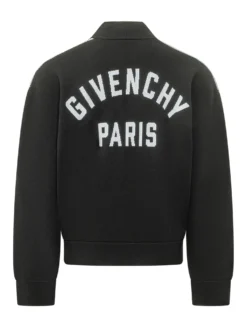 Zip-Up Sweatshirt With High Neck