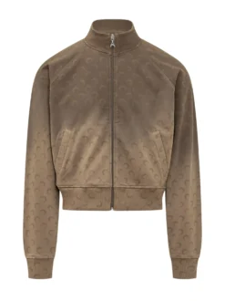 Zip Up Sweatshirt with High Neck